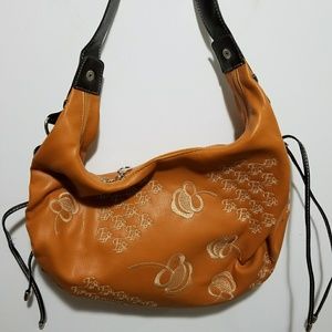 Vintage orange hobo bag